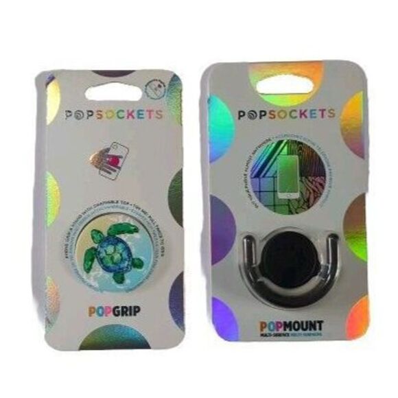 Popsockets Other - POPSOCKETS POPGRIP & POPMOUNT Phone Grip & Stand w/Swappable Tortuga Pop Socket